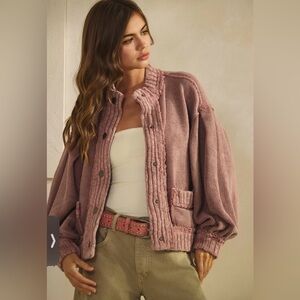 Free people We The Free Cute In This Cardi in vintage mauve size xs nwot